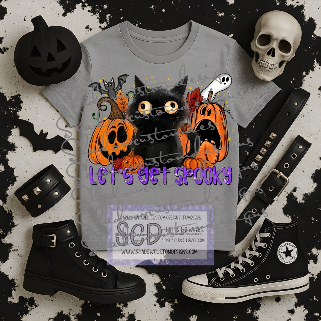 Let's Get Spooky Kitty Shirt