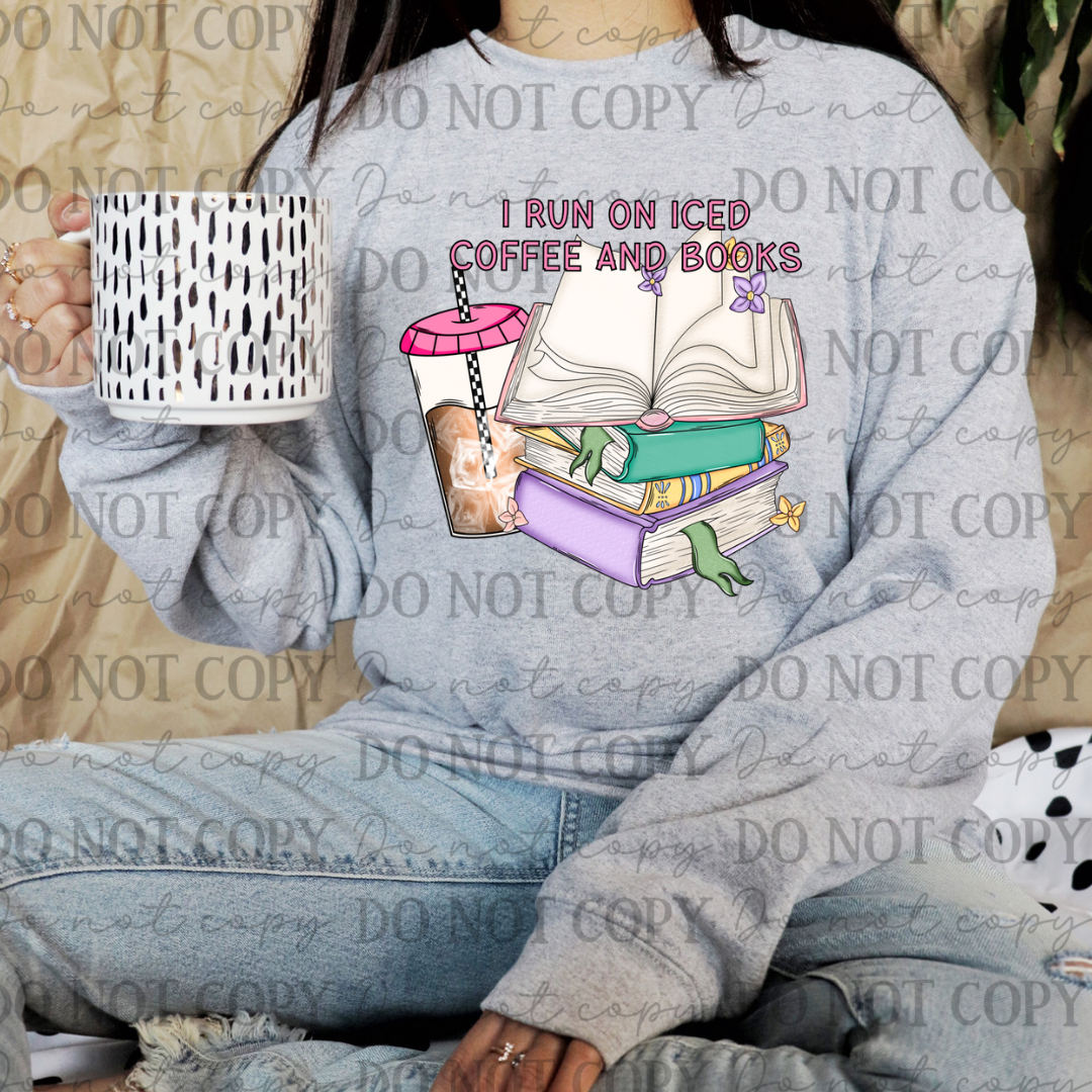 Run on Iced Coffee and Books Shirt