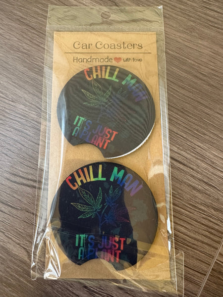 Chill Man Car Coaster Set