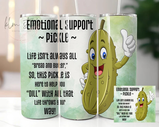 Emotional Support Pickle Tumbler