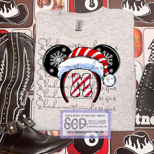 Youth M. Mouse Ears Christmas Shirt
