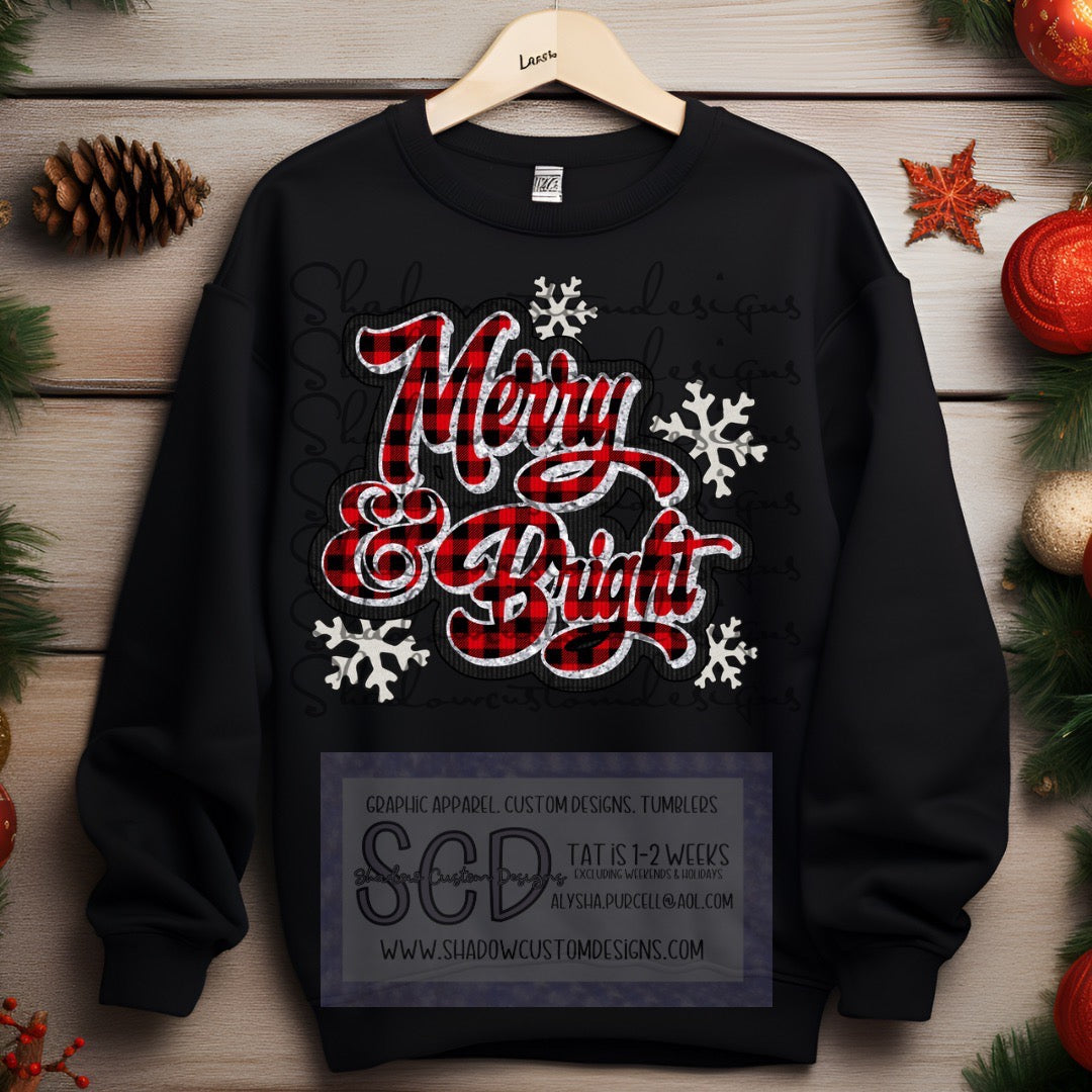 Plaid Merry and Bright Shirt