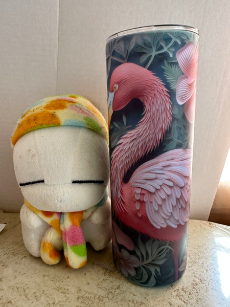 3D Flamingo Tropical Tumbler – Be Cute Designs