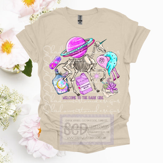 Welcome to the Dark Side Unicorn Shirt