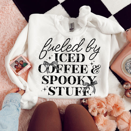Fueled by Iced Coffee and Spooky Stuff Shirt