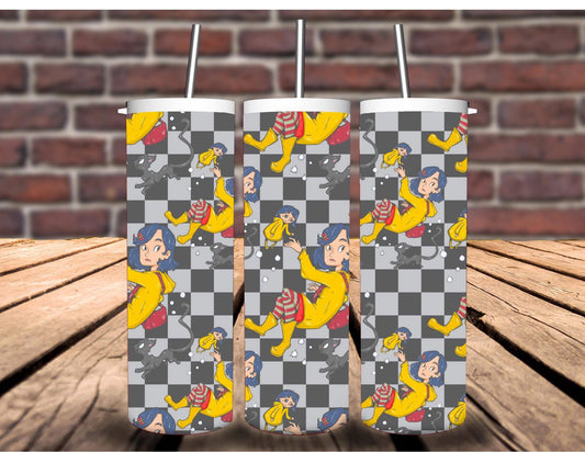 Cora Checkered Tumbler