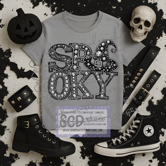 Spooky Faux Rhinestone Shirt